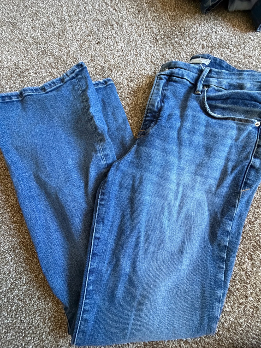 Good American Blue Bootcut Jeans